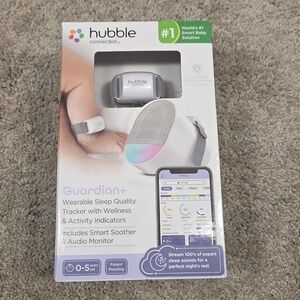 Hubble Connected Guardian+ Baby Sleep Monitor Wearable Tracker Smart App-Enabled